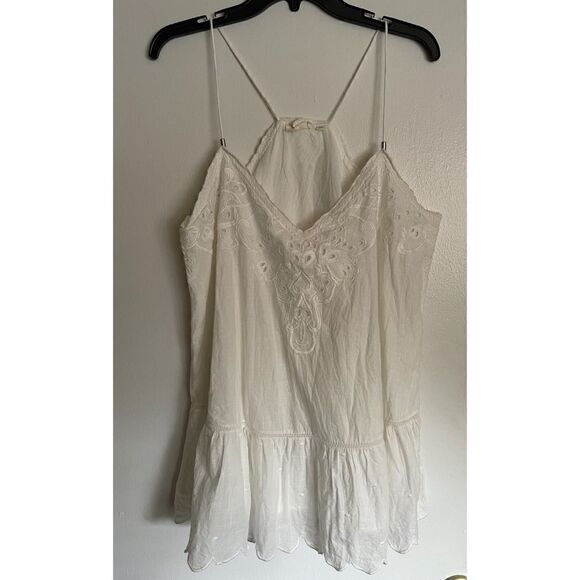 Anthropologie Let Me Be Lace Peplum Tank Size 6 - Picture 6 of 7